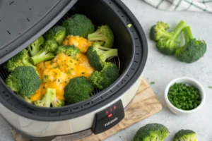 broccoli and cheese in the air fryer recipe