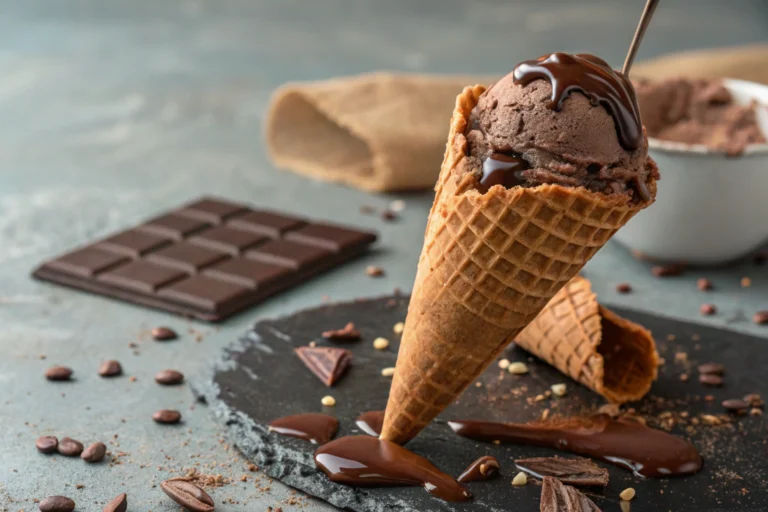 chocolate ice cream cone