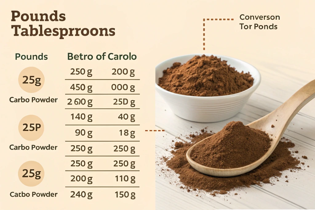 how many tablespoons in a pound of carob powder