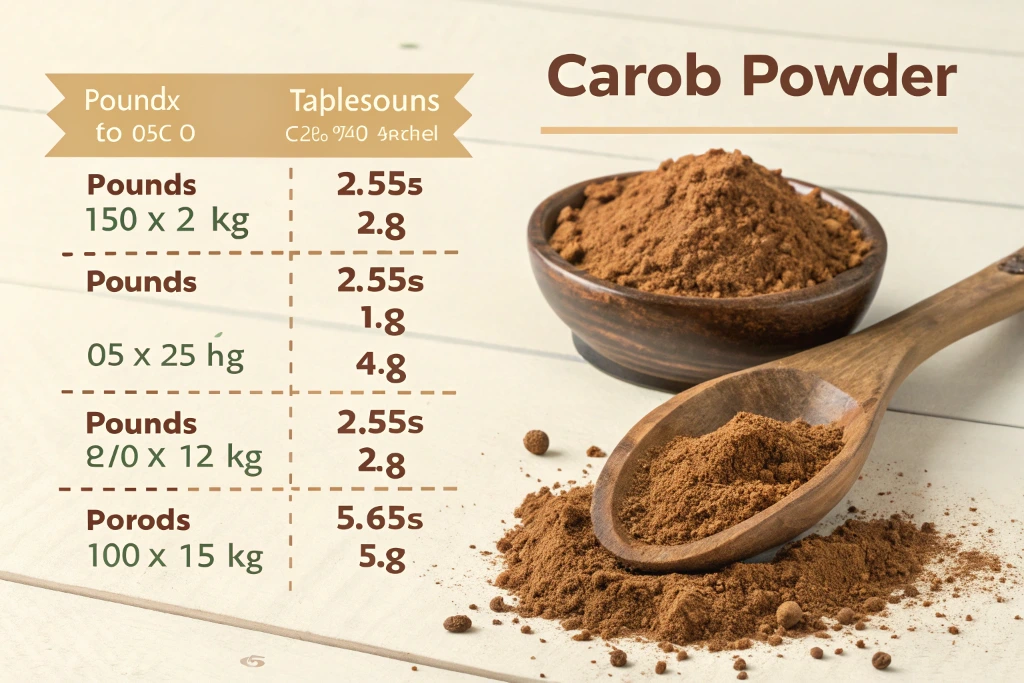 how many tablespoons in a pound of carob powder