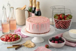 pink champagne cake