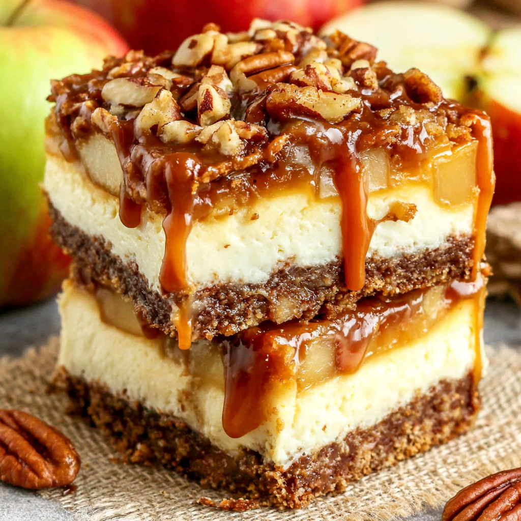 Caramel Apple Cheesecake Bars Recipe