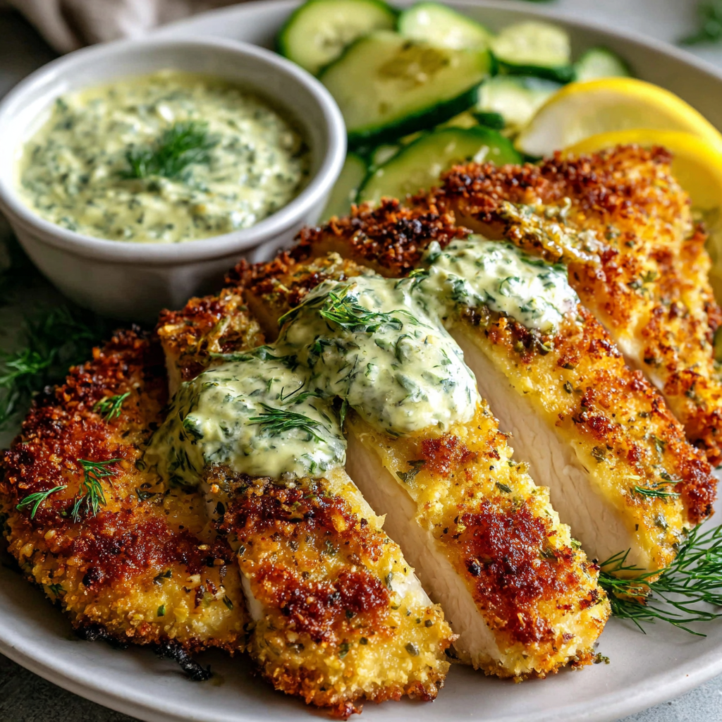 Crispy Dill Pickle Parmesan Chicken