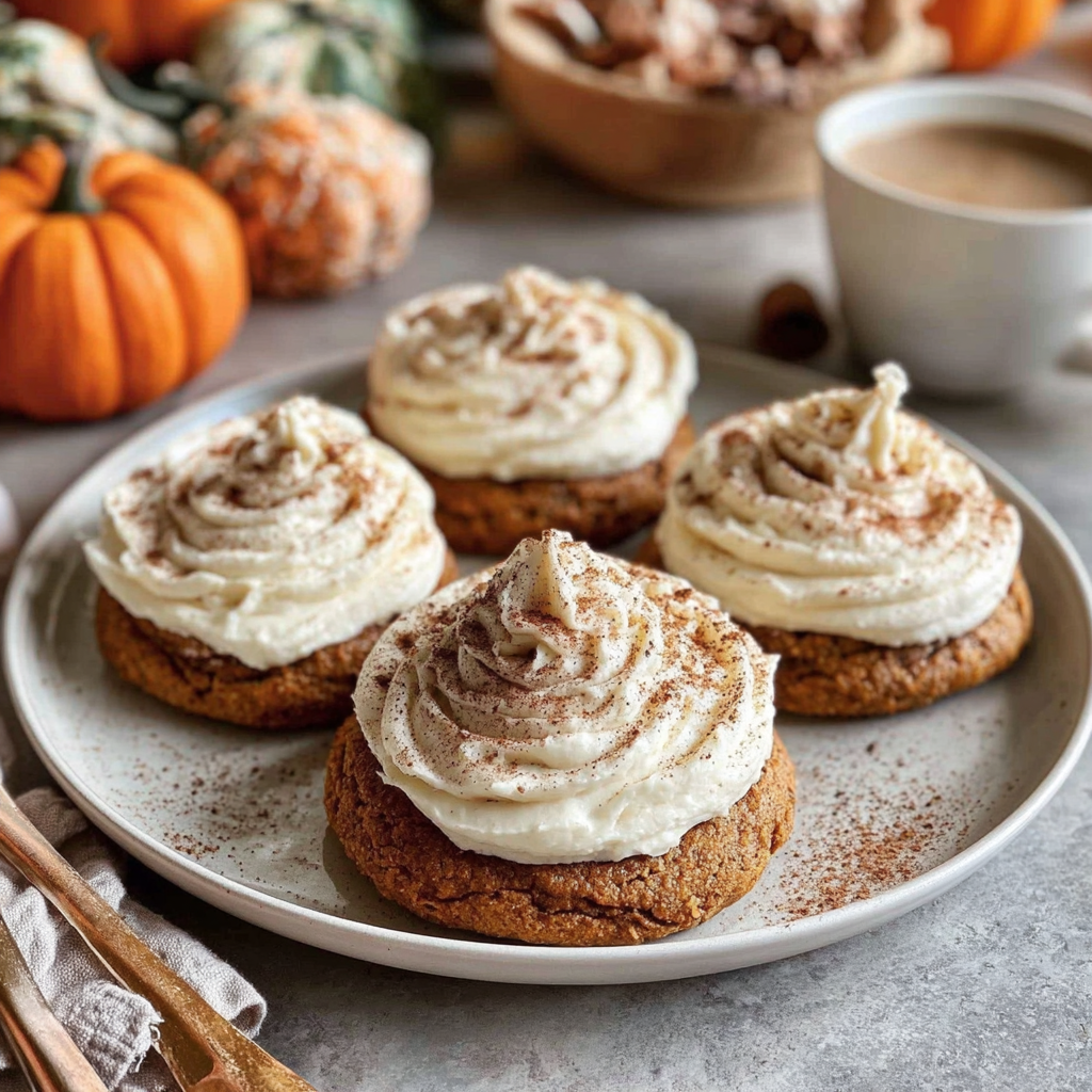 Fall Recipes Sweet: Soft Pumpkin Cookies with Cinnamon Frosting