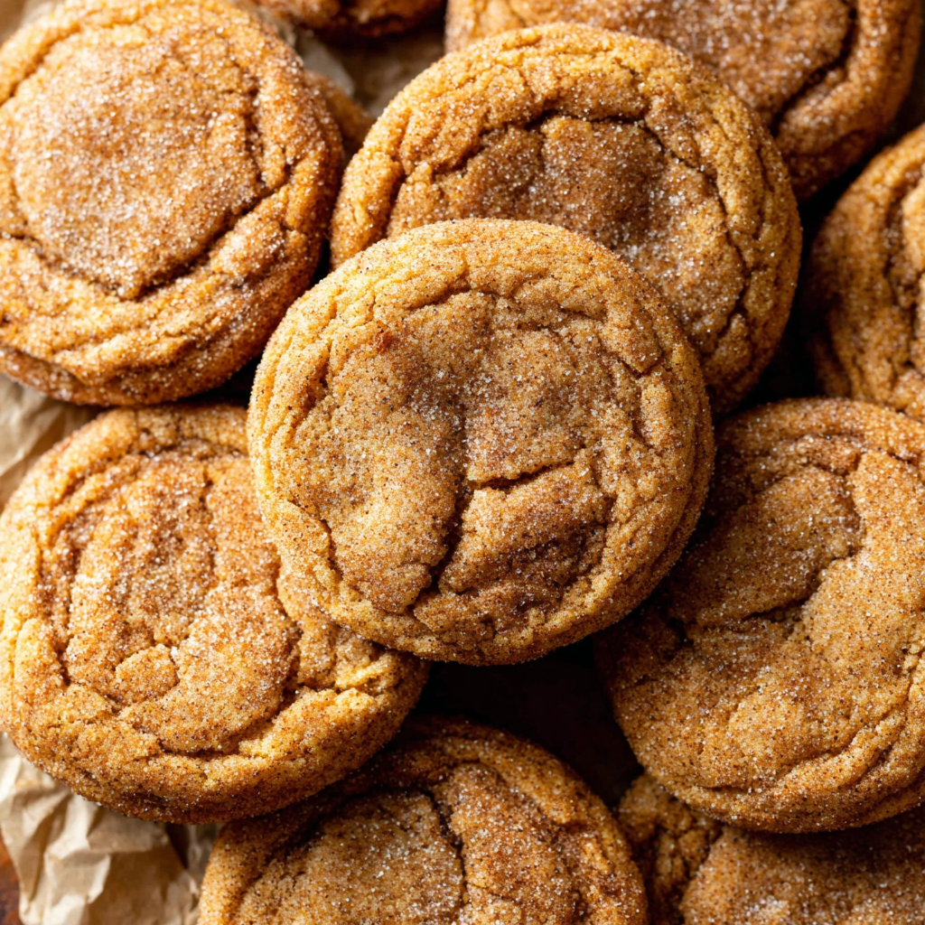 Chewy Pumpkin Snickerdoodle Cookies