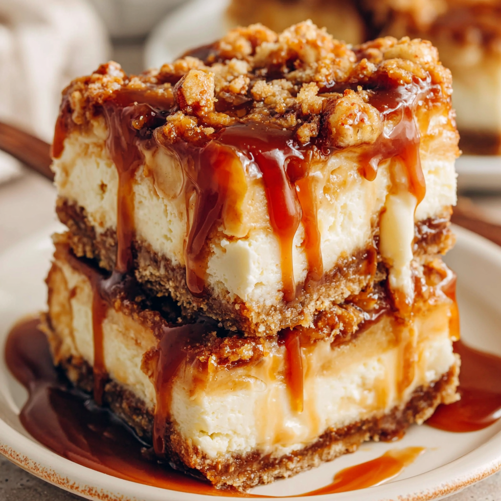 Caramel Apple Cheesecake Bars Recipe