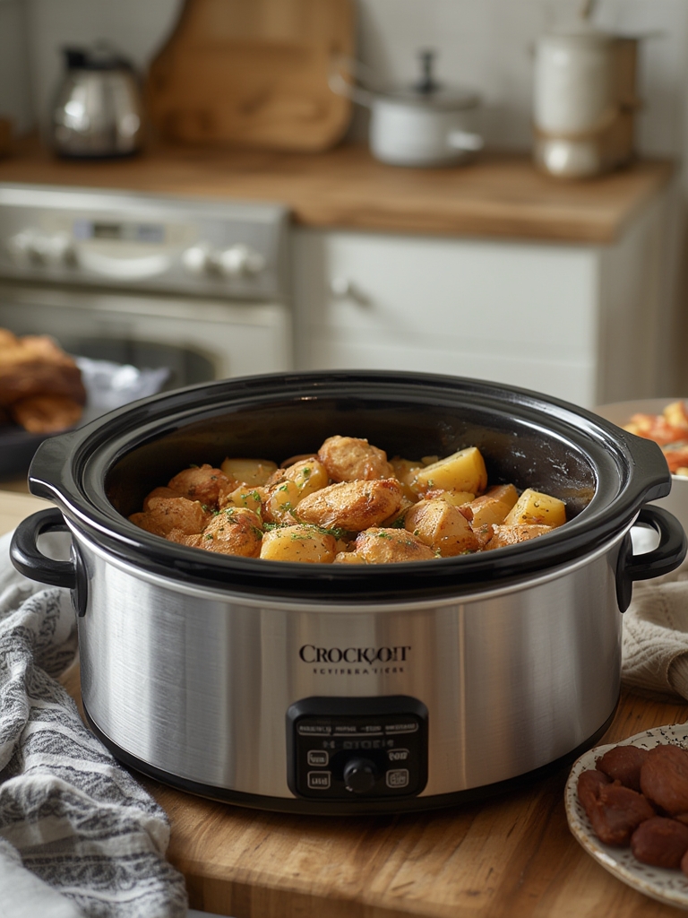 Clean Eating Crockpot Chicken and Sweet Potatoes