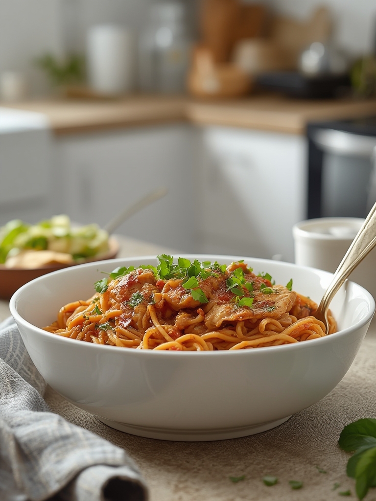 crockpot chicken spaghetti