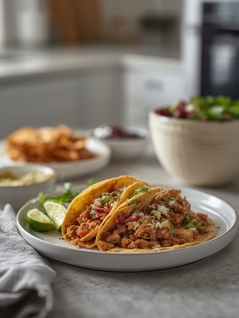 5-Ingredient Crockpot Chicken Tacos (No Chopping Required!)