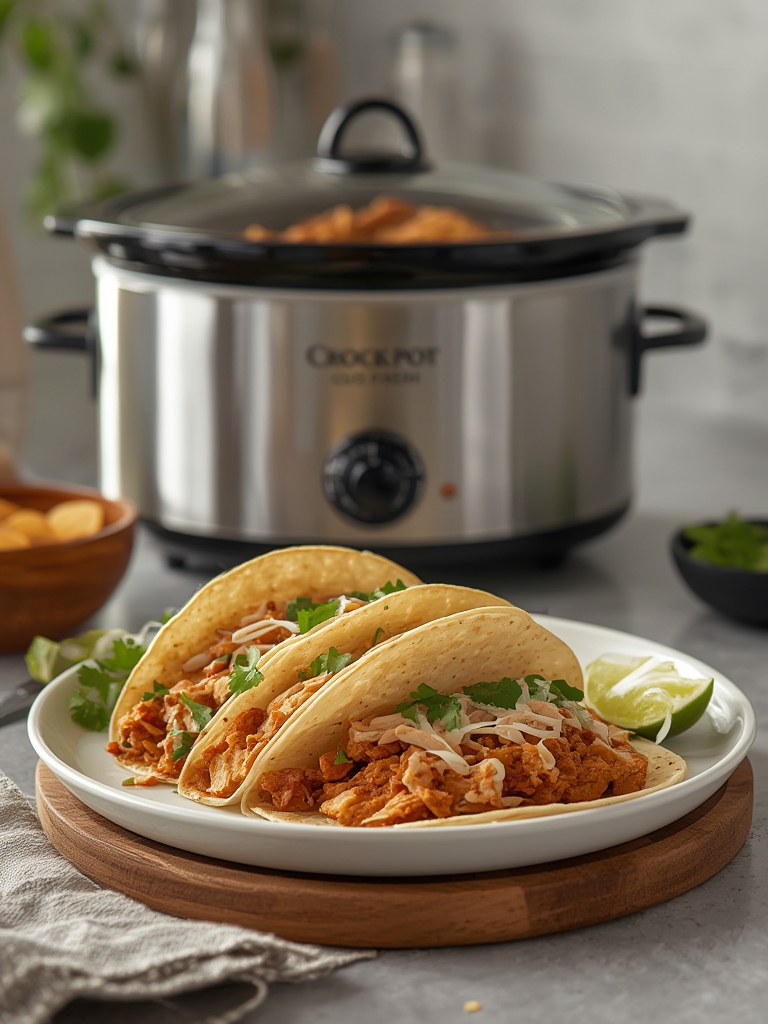 The Ultimate 3-Ingredient Crockpot Chicken Tacos