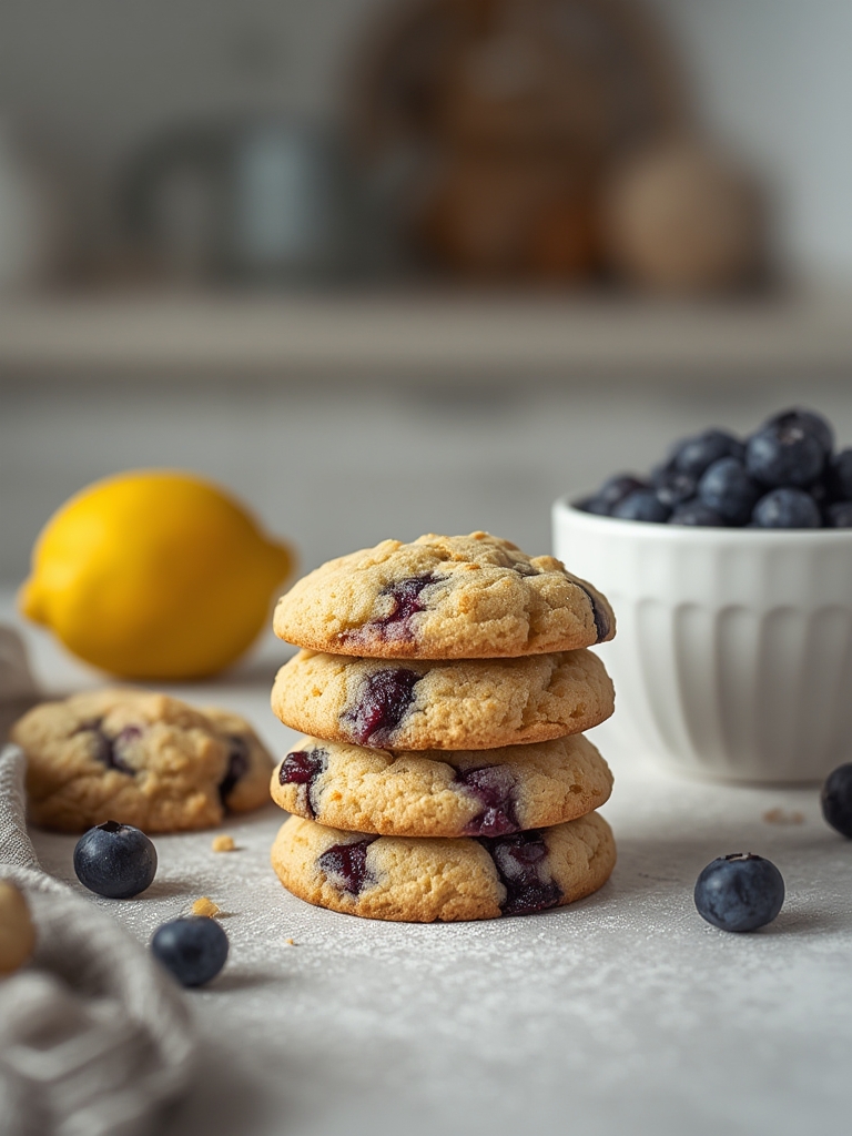 Soft & Chewy: The Best Lemon Blueberry Cookies with White Chocolate
