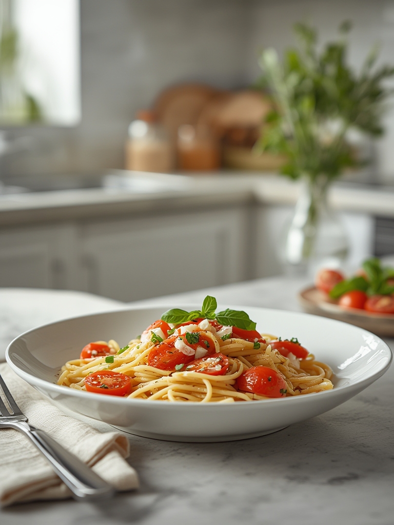 10-Minute Caprese Pasta Salad for Summer