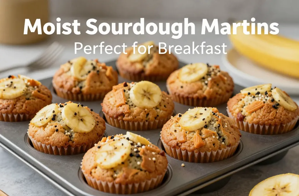 12 Moist Sourdough Banana Muffins Perfect for Breakfast