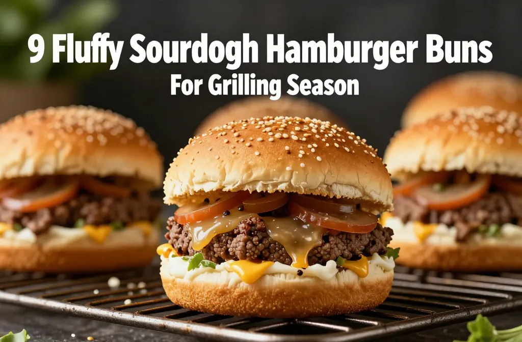 9 Fluffy Sourdough Hamburger Buns for Grilling Season